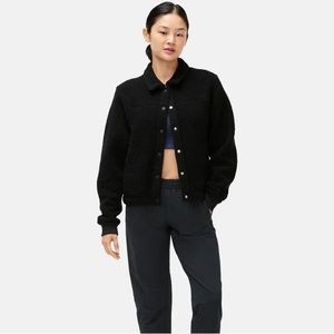 Outdoor Voices black megafleece bomber jacket bnwt